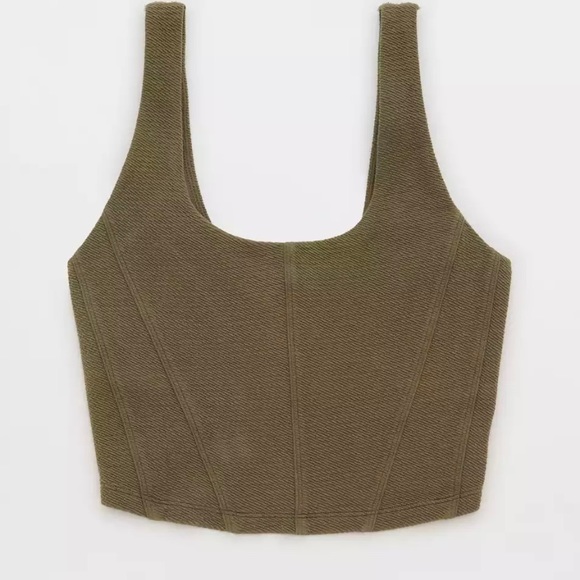 aerie Tops - Offline by aerie brownish green cropped top